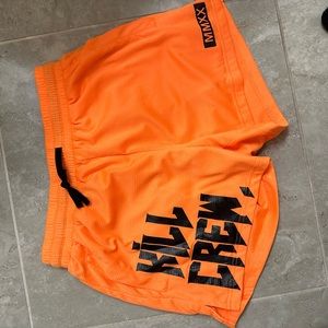 Orange kill crew shorts, barely worn.